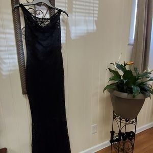 Black lace maxi mermaid bottom.